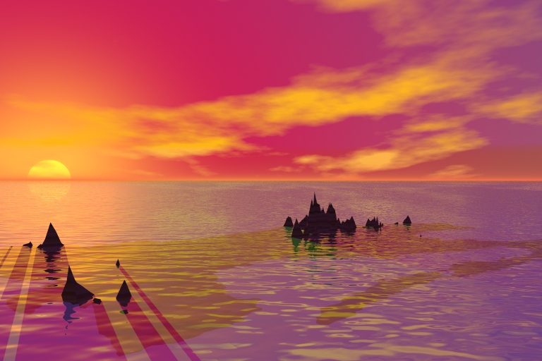 Sonnenuntergang in rosa